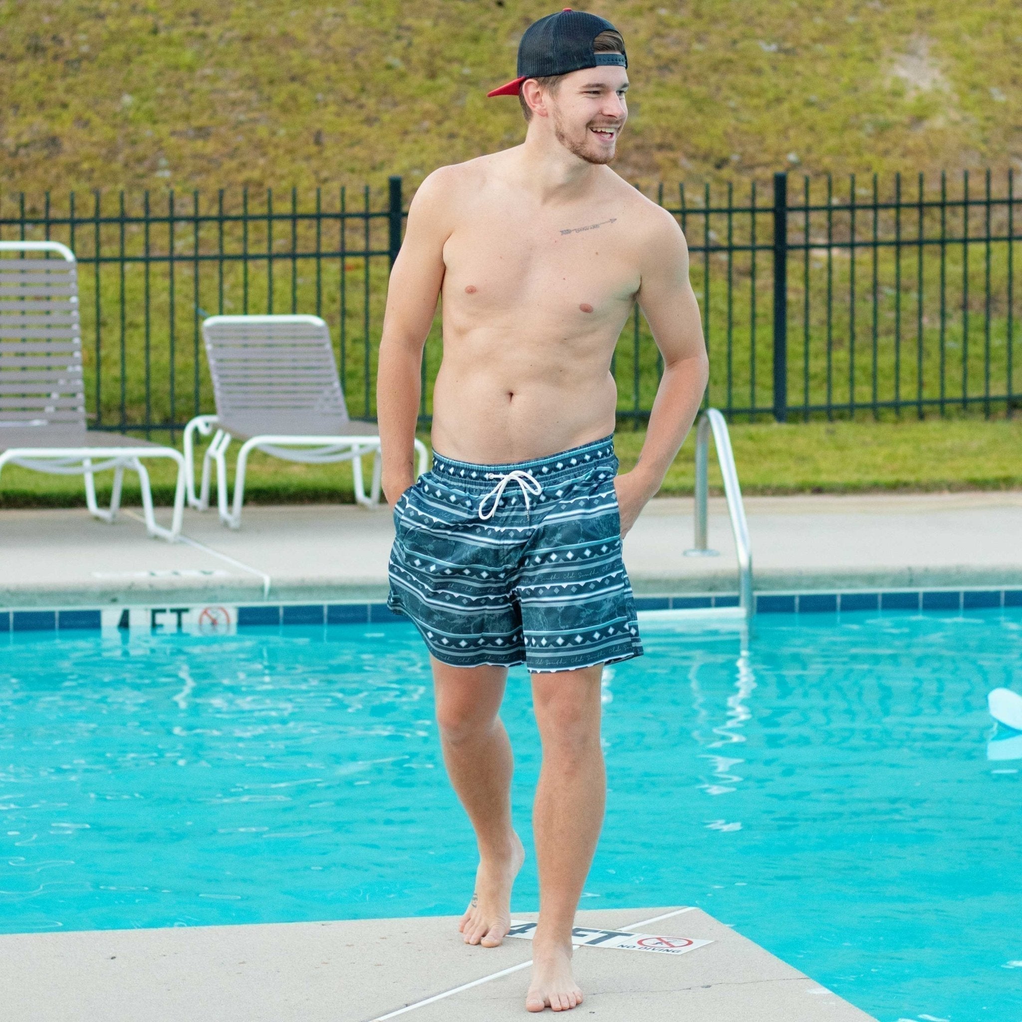 Aztec - Soft Mesh Swim Trunks - Old South Apparel