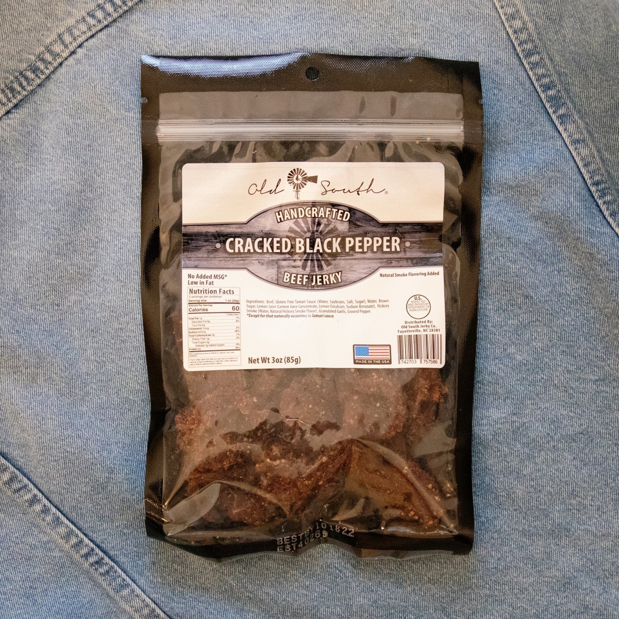 Cracked Black Pepper - Beef Jerky - Old South Apparel