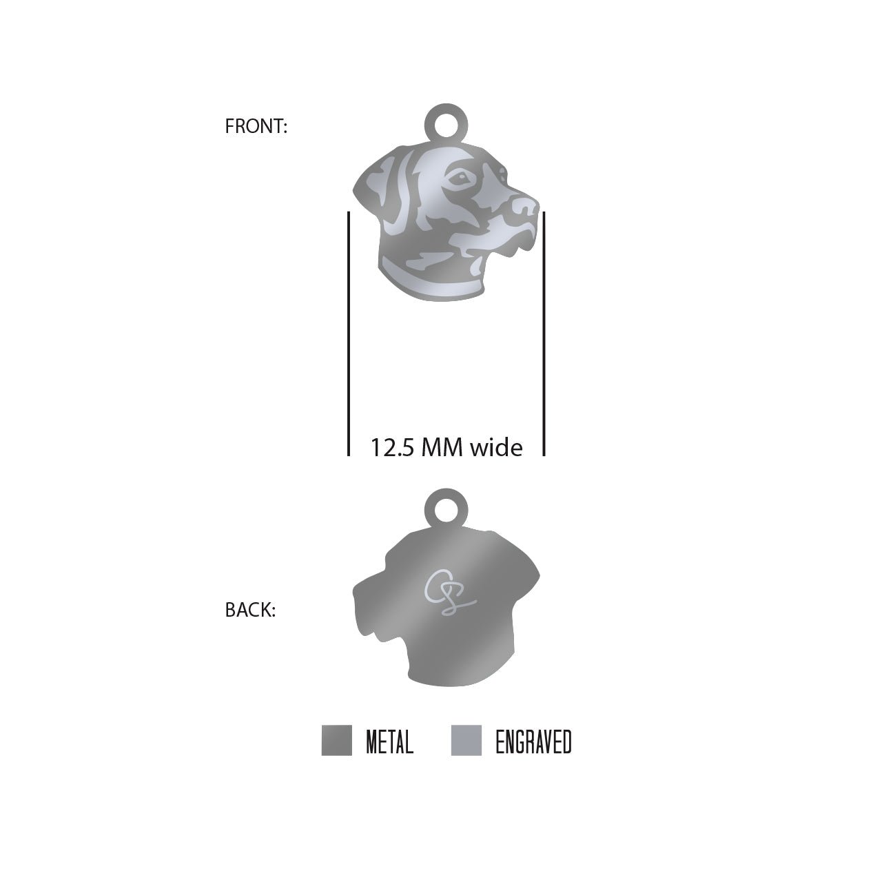 Dog - Stainless Steel Necklace and Pendant - Old South Apparel