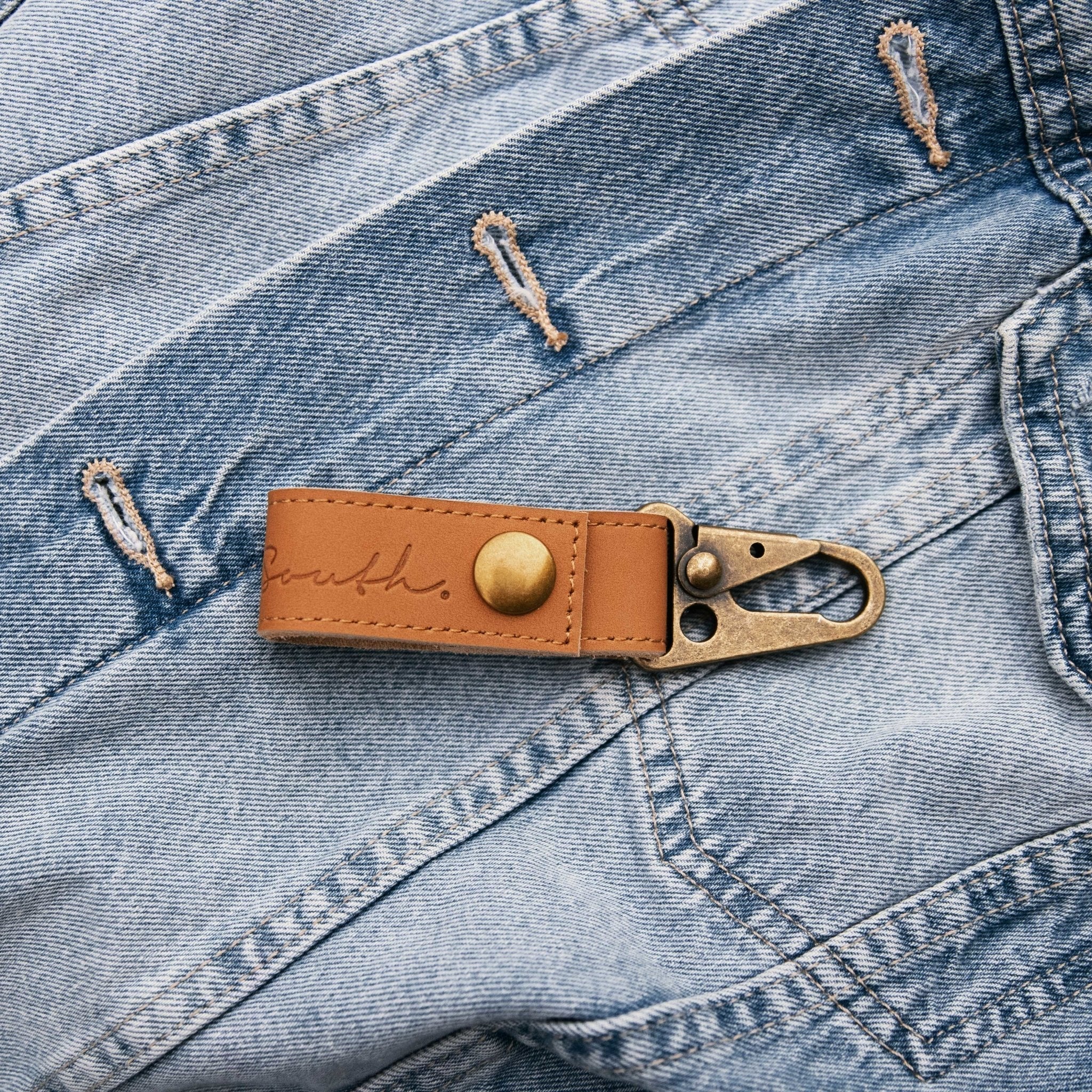 Leather Key Ring - Old South Apparel