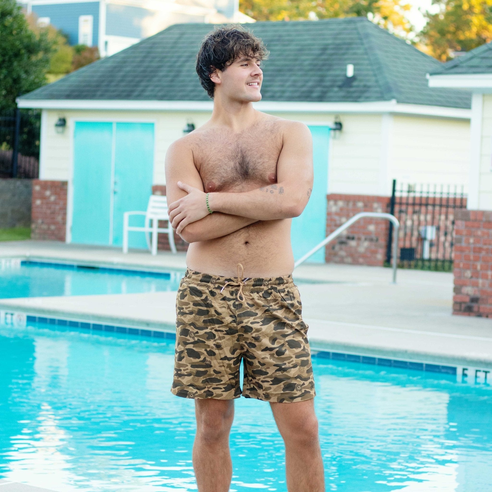 Old School Camo - Soft Mesh Swim Trunks - Old South Apparel