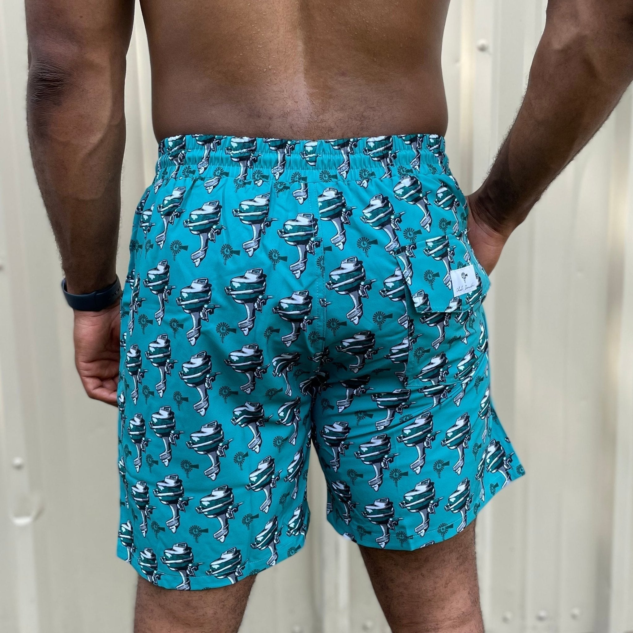 OldSouthApparel_Outboard Motor - Soft Mesh Swim Trunks
