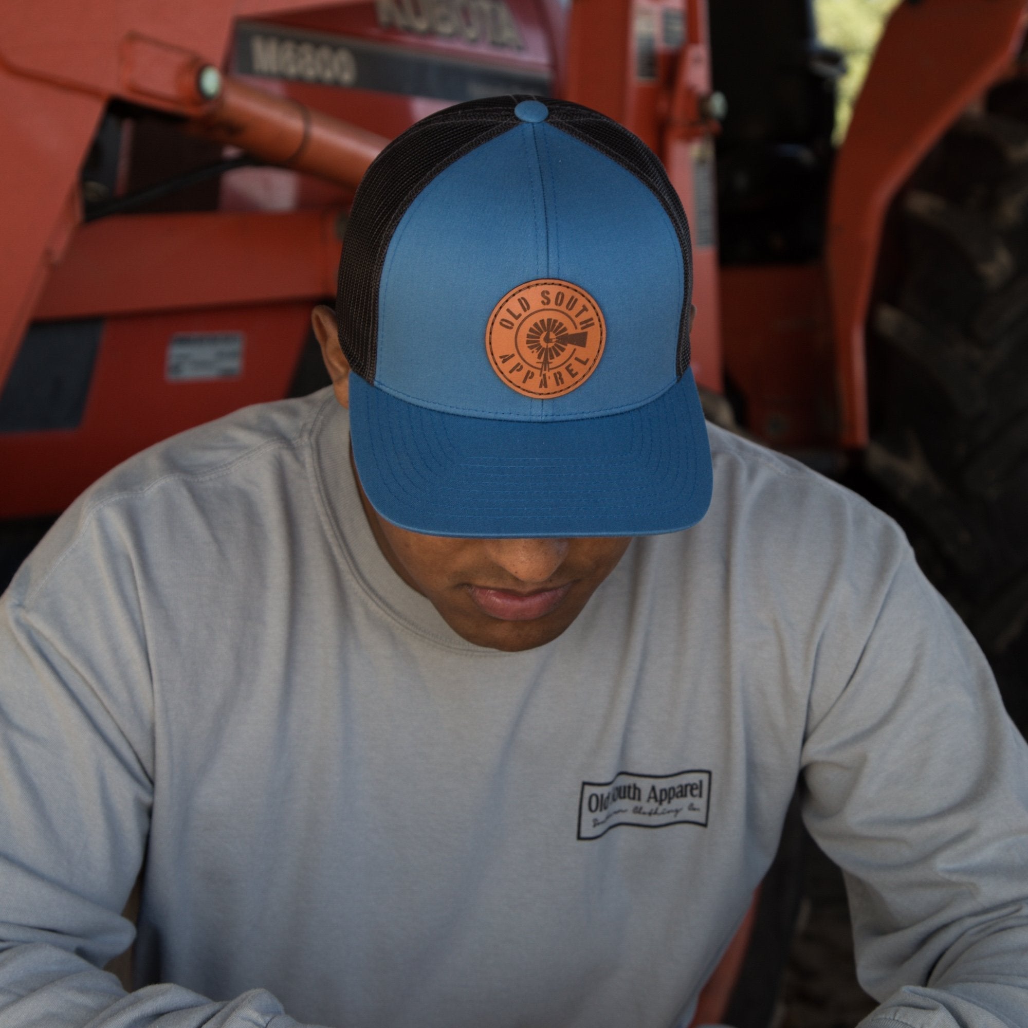 OldSouthApparel_Windmill Leather Patch - Trucker Hat