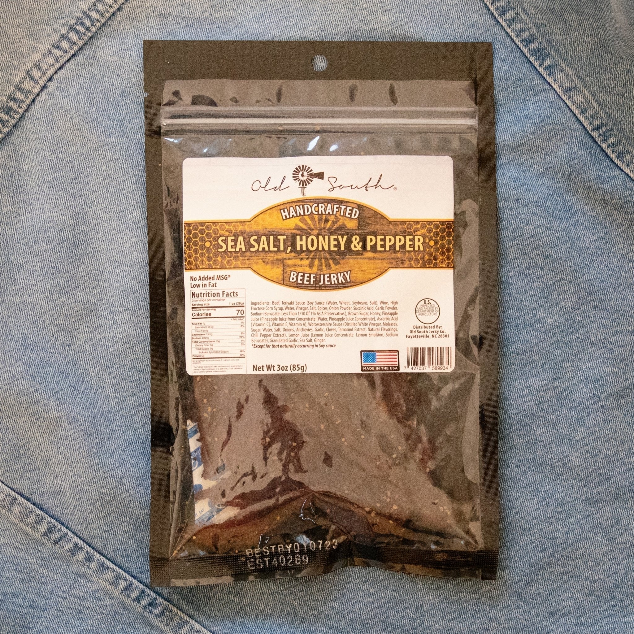Sea Salt Honey and Pepper - Beef Jerky - Old South Apparel