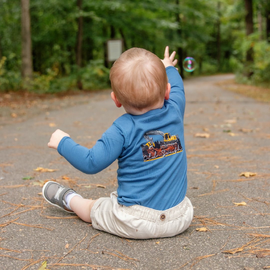 Trackhoe - Long Sleeve Onesie - Infant - Old South Apparel