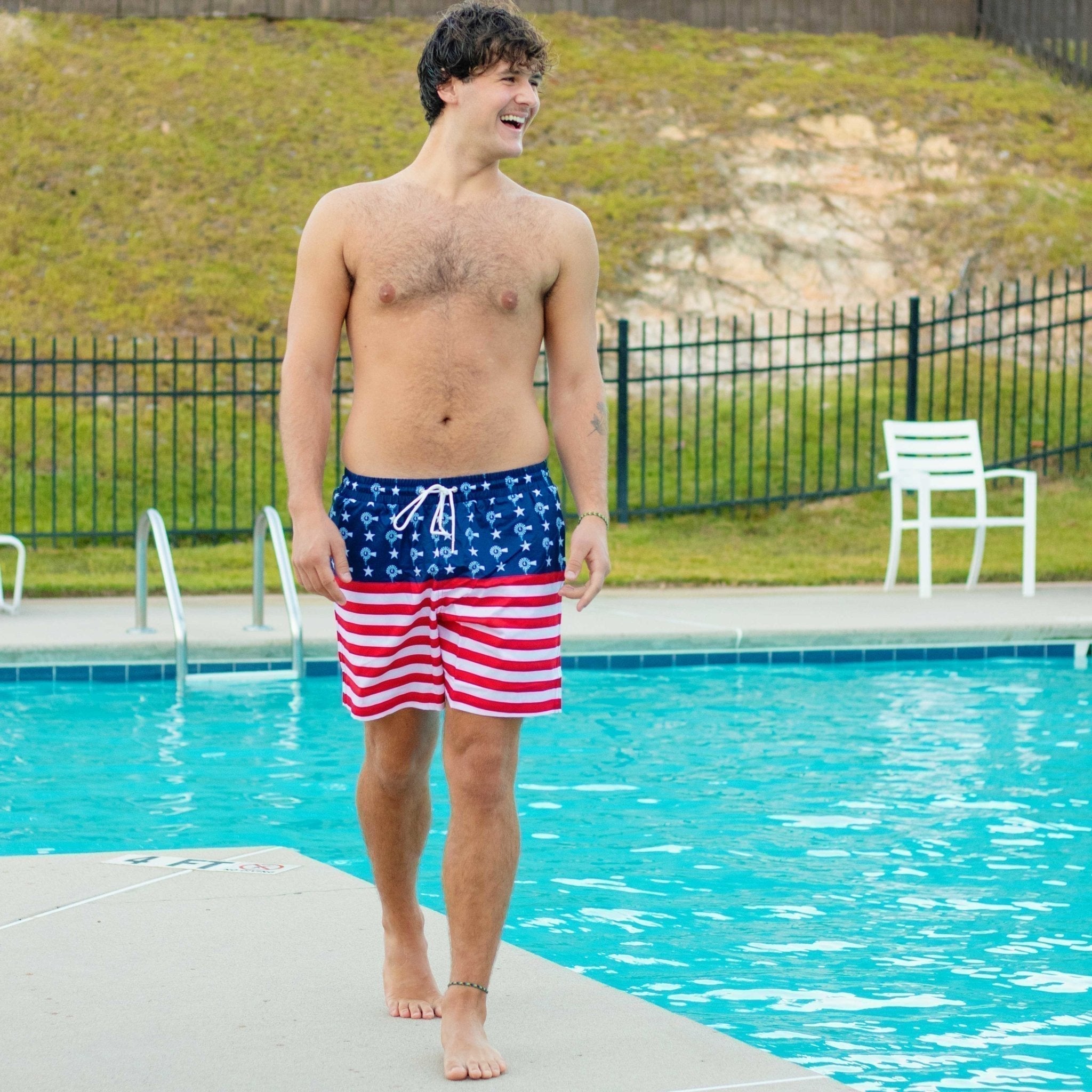 USA - Soft Mesh Swim Trunks - Old South Apparel