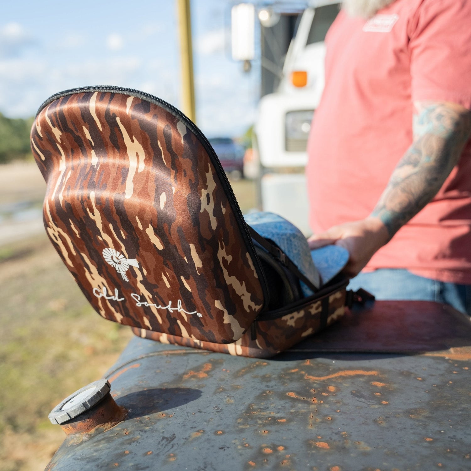 6 Hat Travel Case - Bark Camo - Old South Apparel