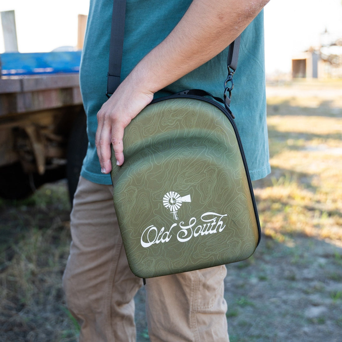 6 Hat Travel Case - Topographic - Old South Apparel