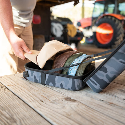 6 Hat Travel Case - Blackout Camo