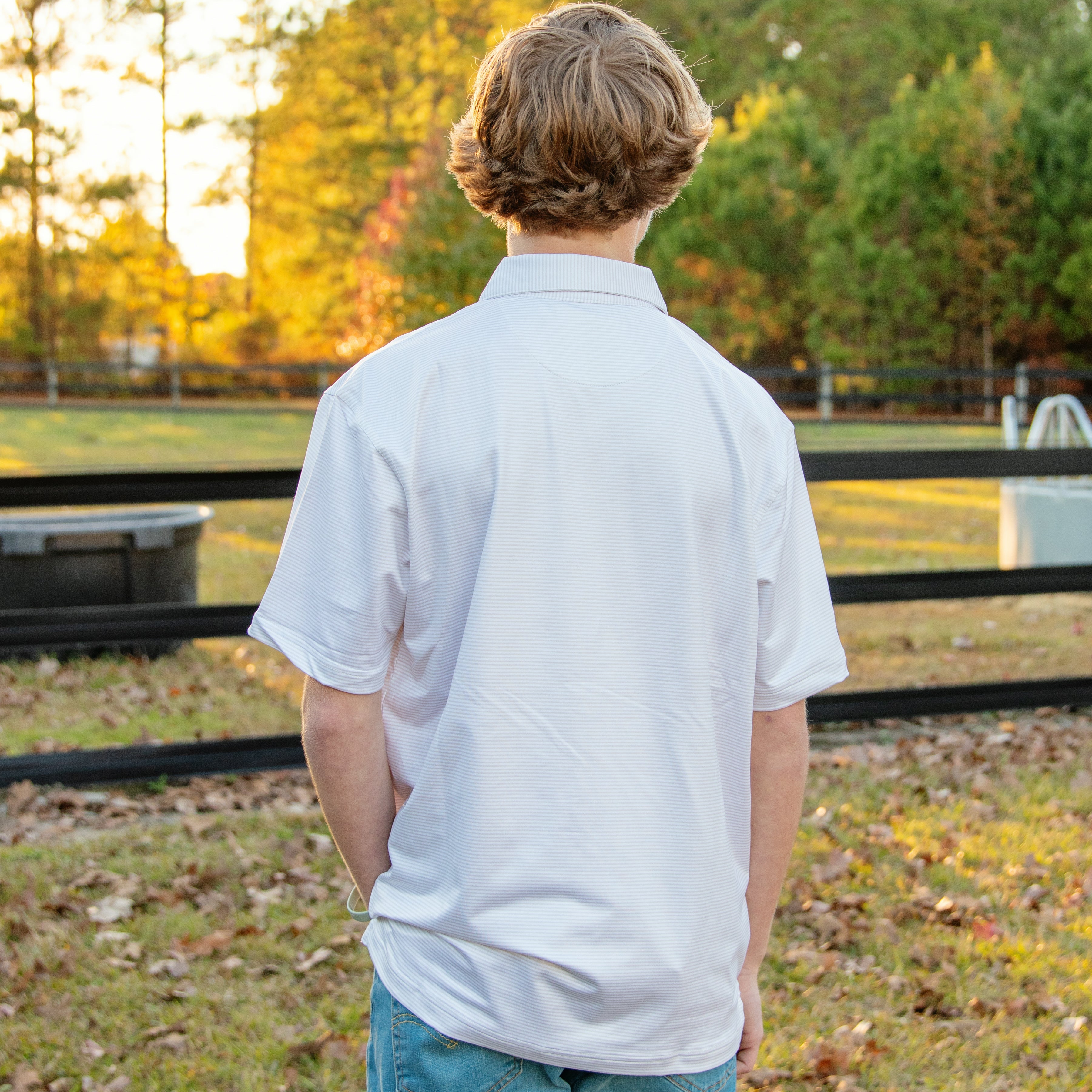 Thin Stripe Microstripe - Performance Polo