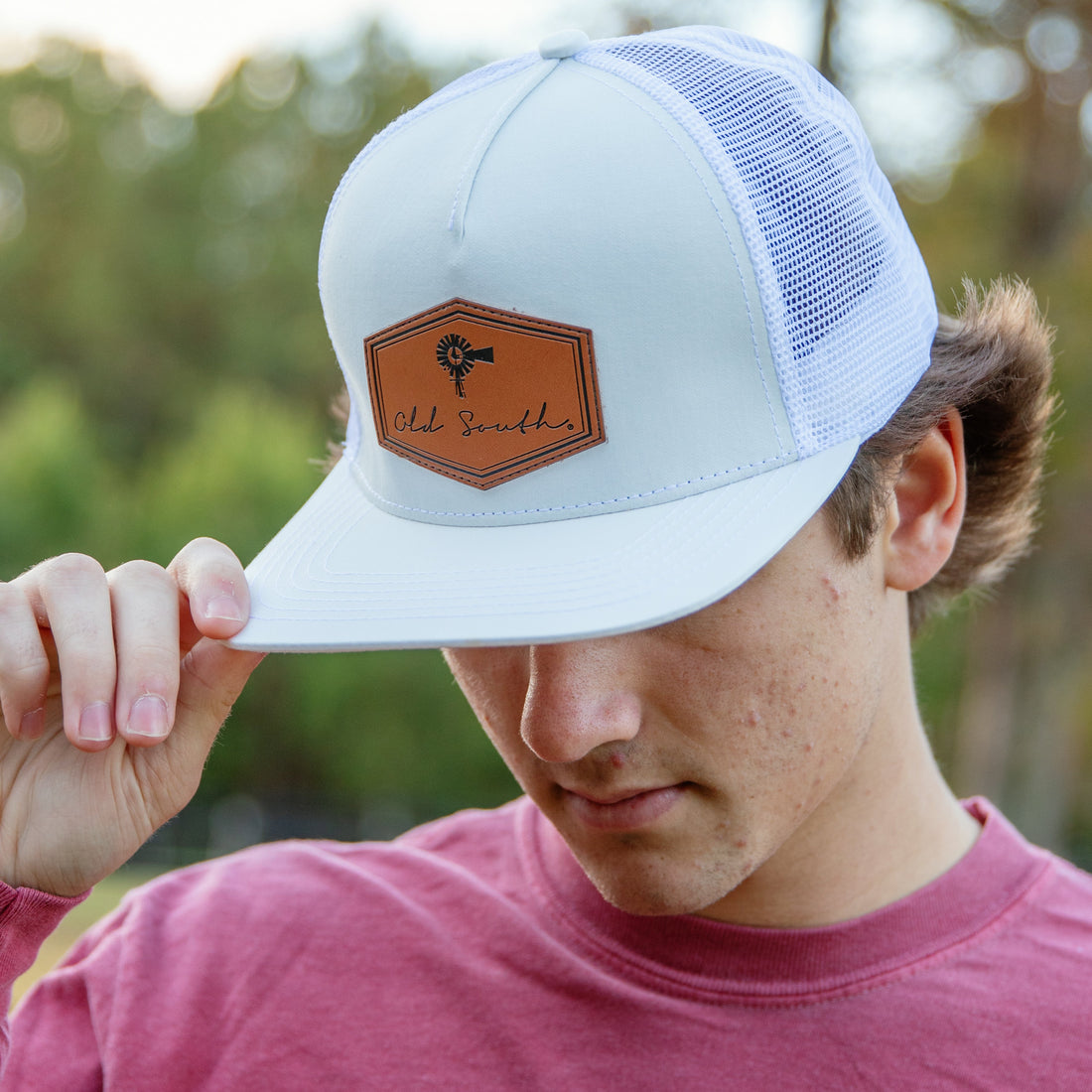 Signature Leather Patch Whiteout - Trucker Hat *Summer Edition*