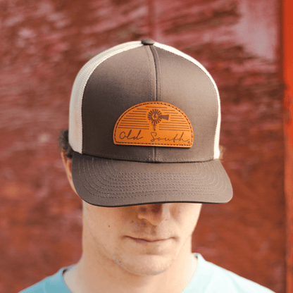 Arch Leather Patch - Trucker Hat - Old South Apparel