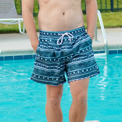 Aztec - Soft Mesh Swim Trunks - Old South Apparel