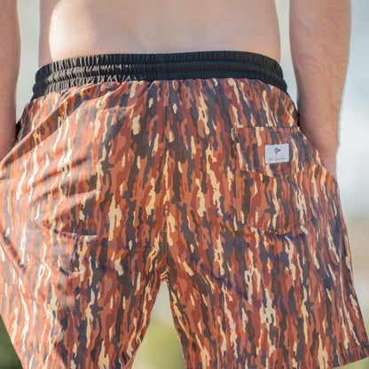 Bark Camo - Lined Swim Trunks - Old South Apparel