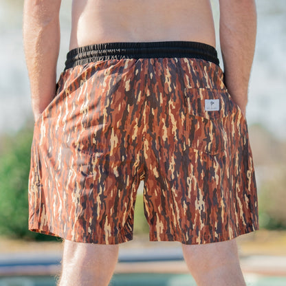 Bark Camo - Lined Swim Trunks - Old South Apparel