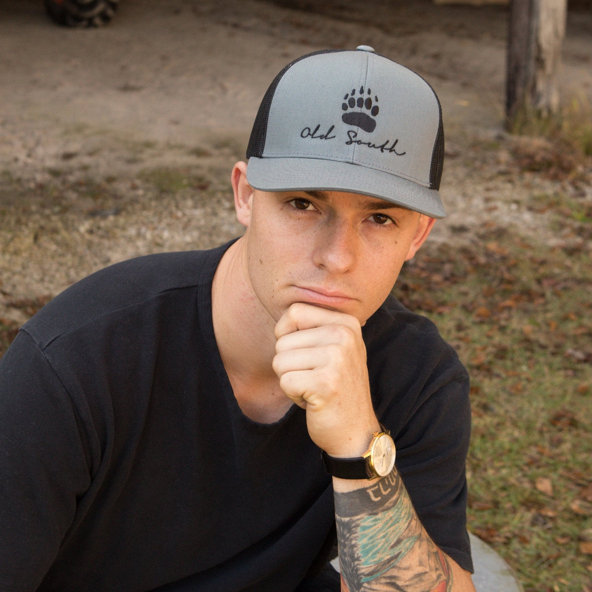 Bear Print - Trucker Hat - Old South Apparel