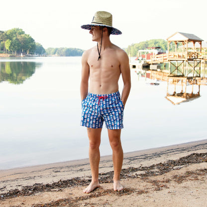 Beer Me - Soft Mesh Swim Trunks - Old South Apparel