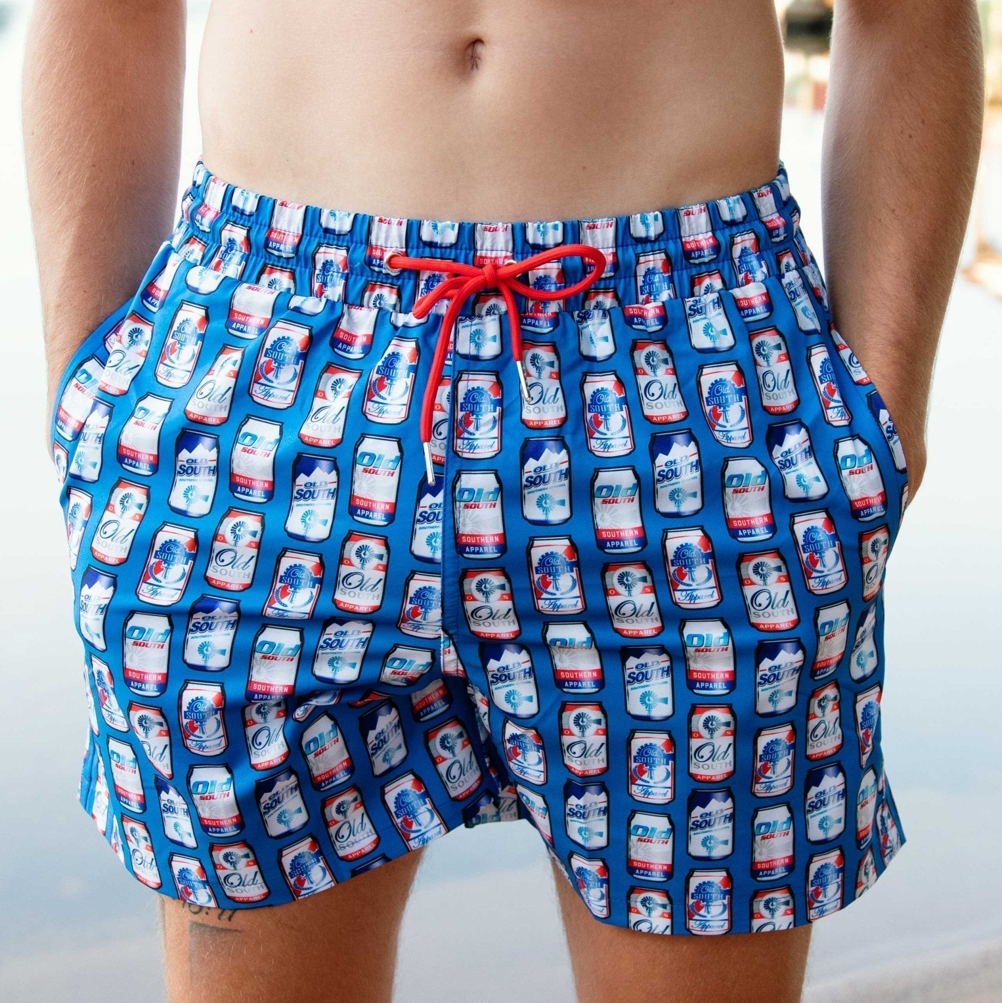 Beer Me - Soft Mesh Swim Trunks - Old South Apparel