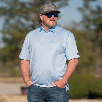 Blue Sky Stripe - Performance Polo - Old South Apparel