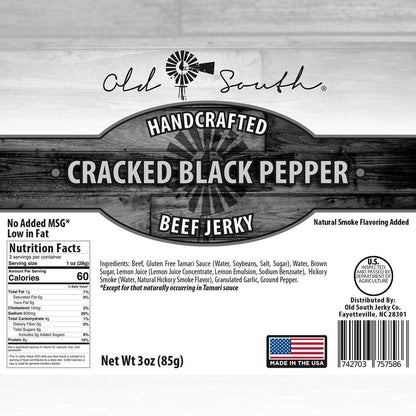 Cracked Black Pepper - Beef Jerky - Old South Apparel