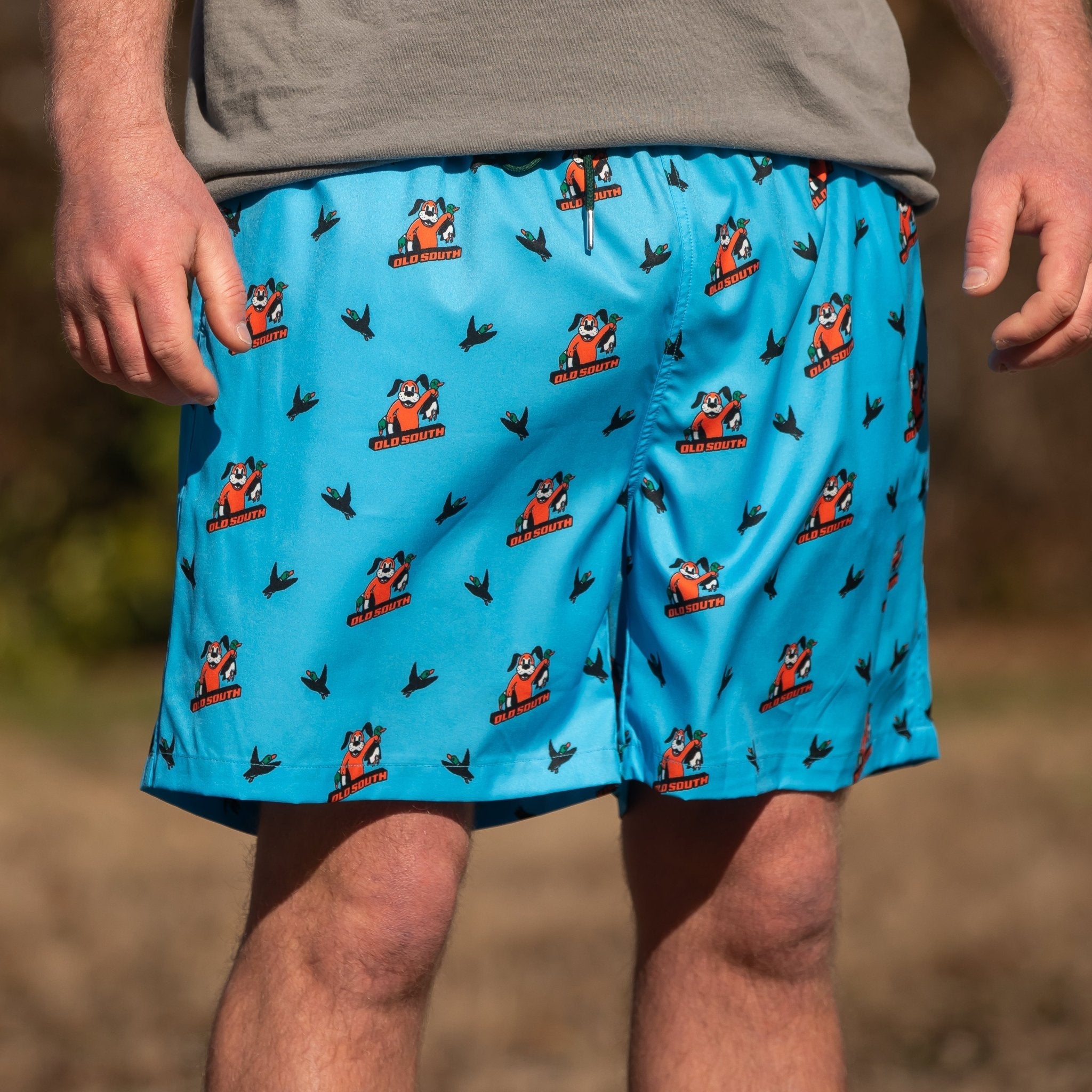 ETA (4/15) Pixeled Duck Hunt - Lined Swim Trunks - Old South Apparel