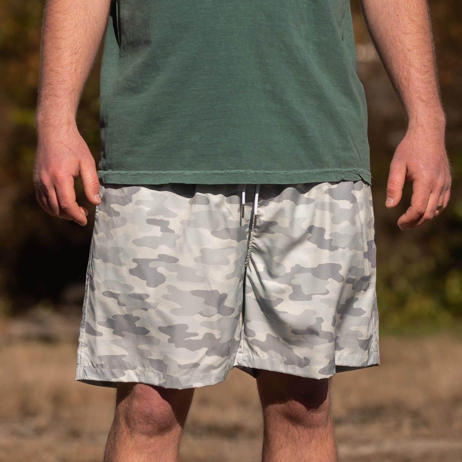 ETA (4/15) Whiteout Camo - Lined Swim Trunks - Old South Apparel