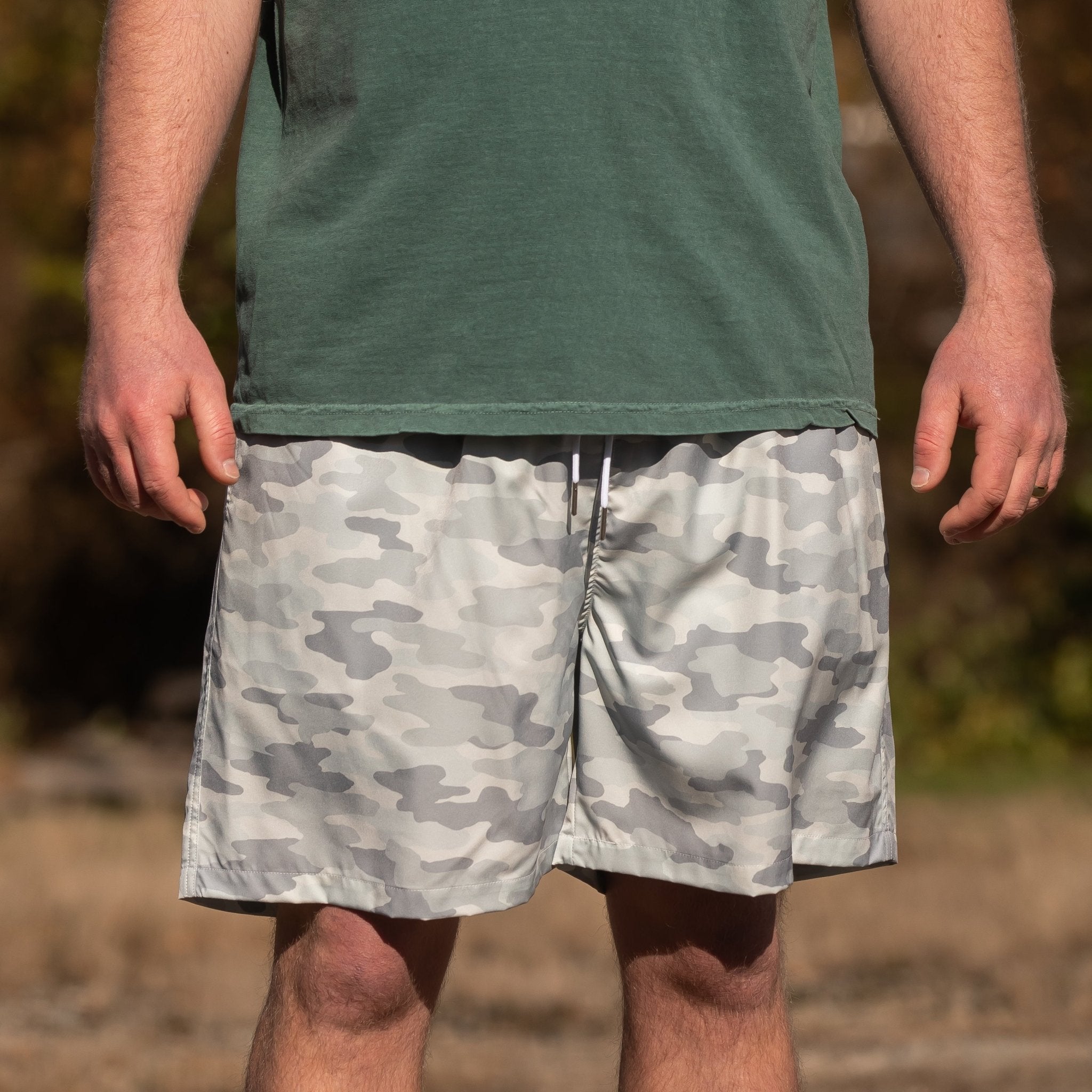 ETA (4/15) Whiteout Camo - Lined Swim Trunks - Old South Apparel
