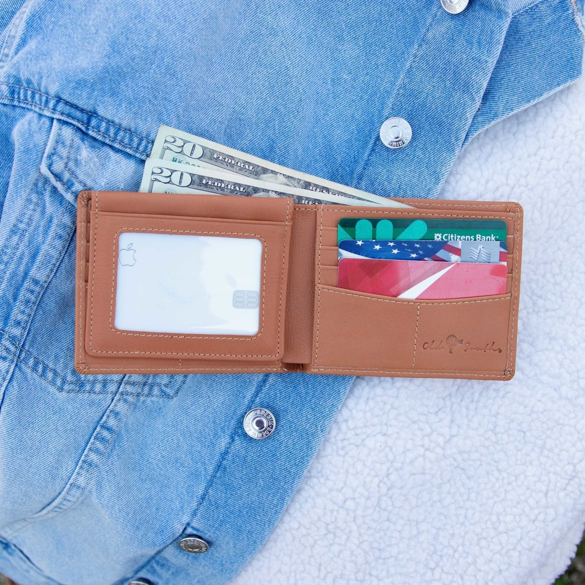 Leather Bi - Fold Wallet - Old South Apparel