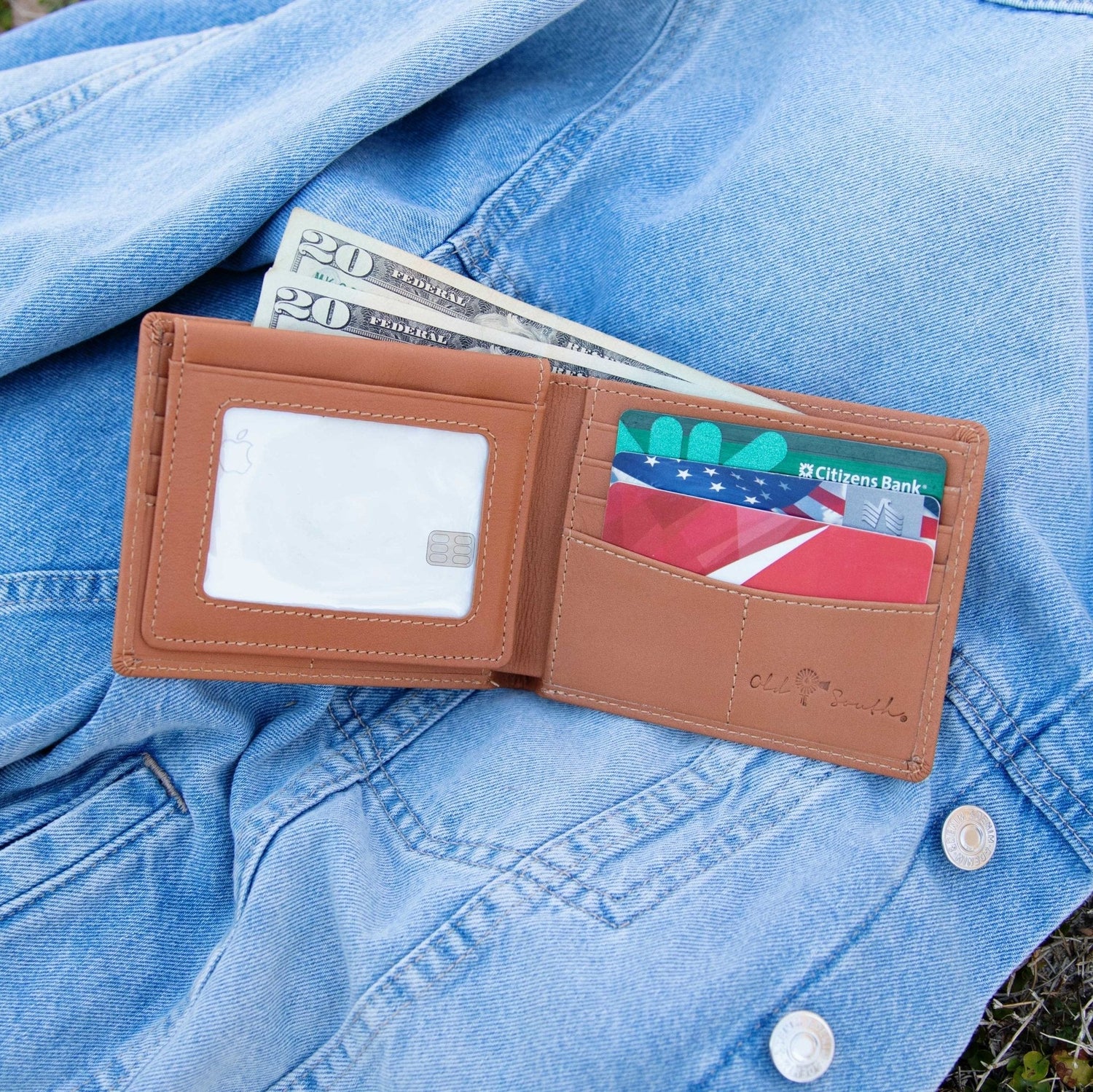 Leather Bi - Fold Wallet - Old South Apparel