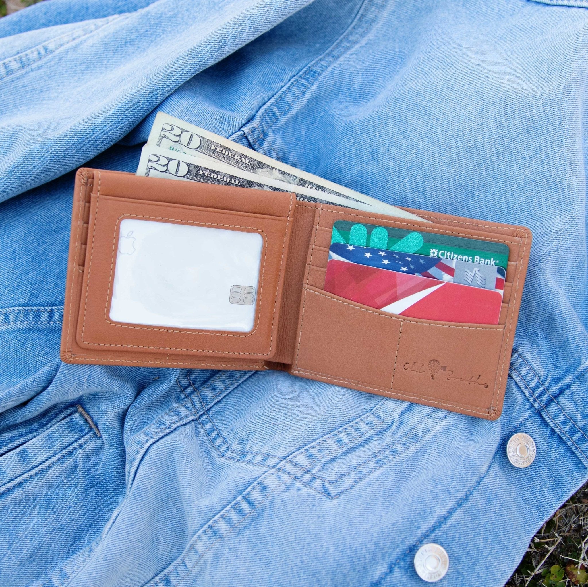 Leather Bi - Fold Wallet - Old South Apparel
