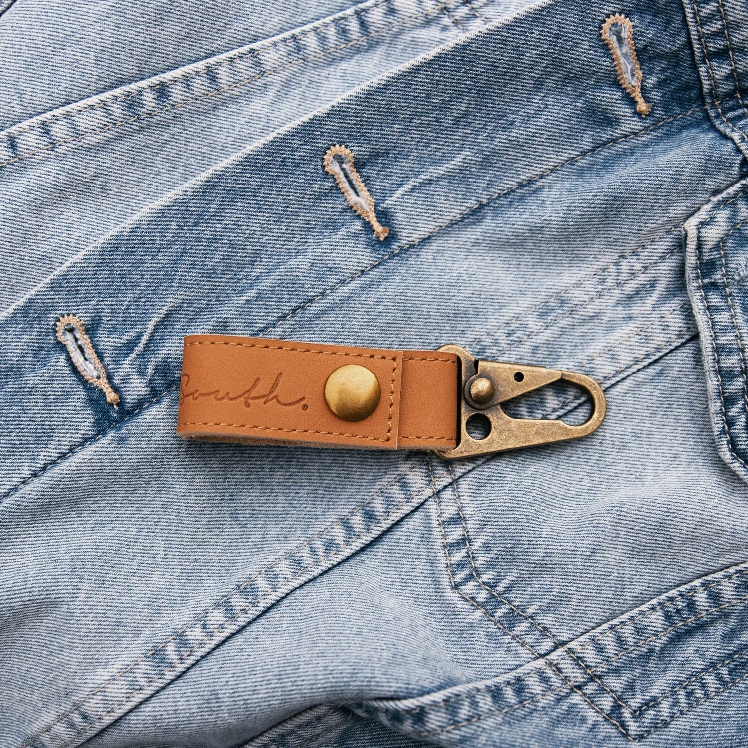 Leather Key Ring - Old South Apparel