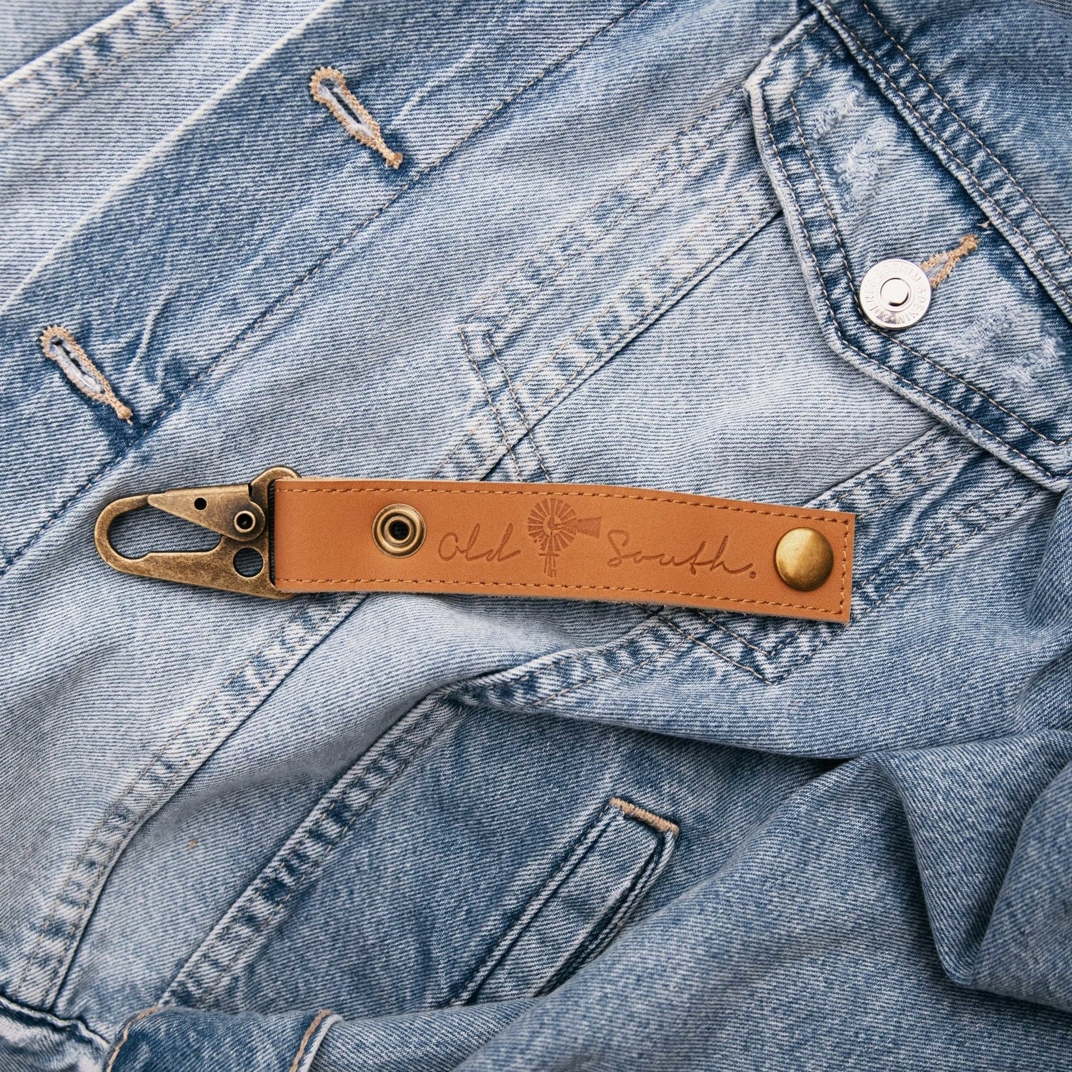 Leather Key Ring - Old South Apparel