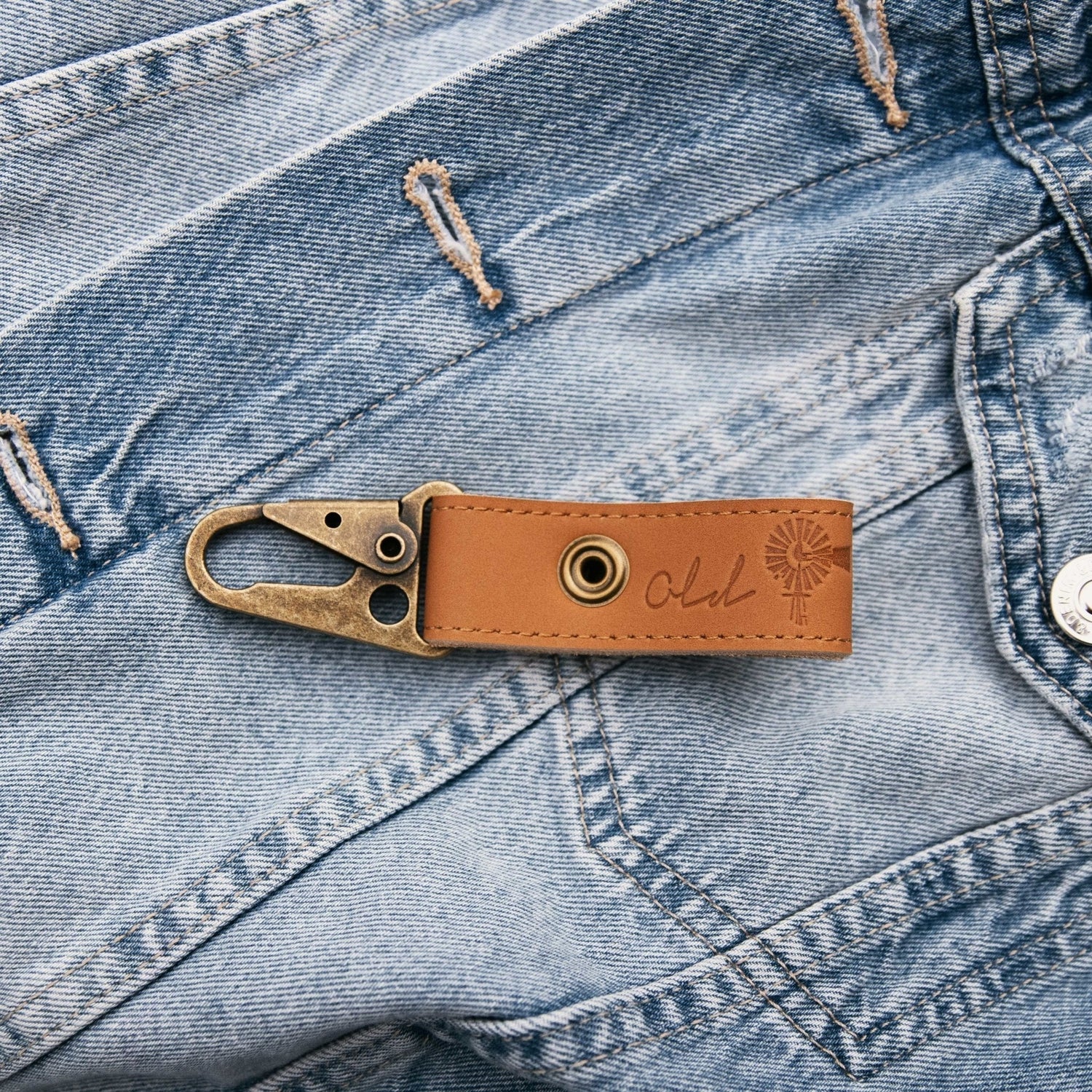 Leather Key Ring - Old South Apparel