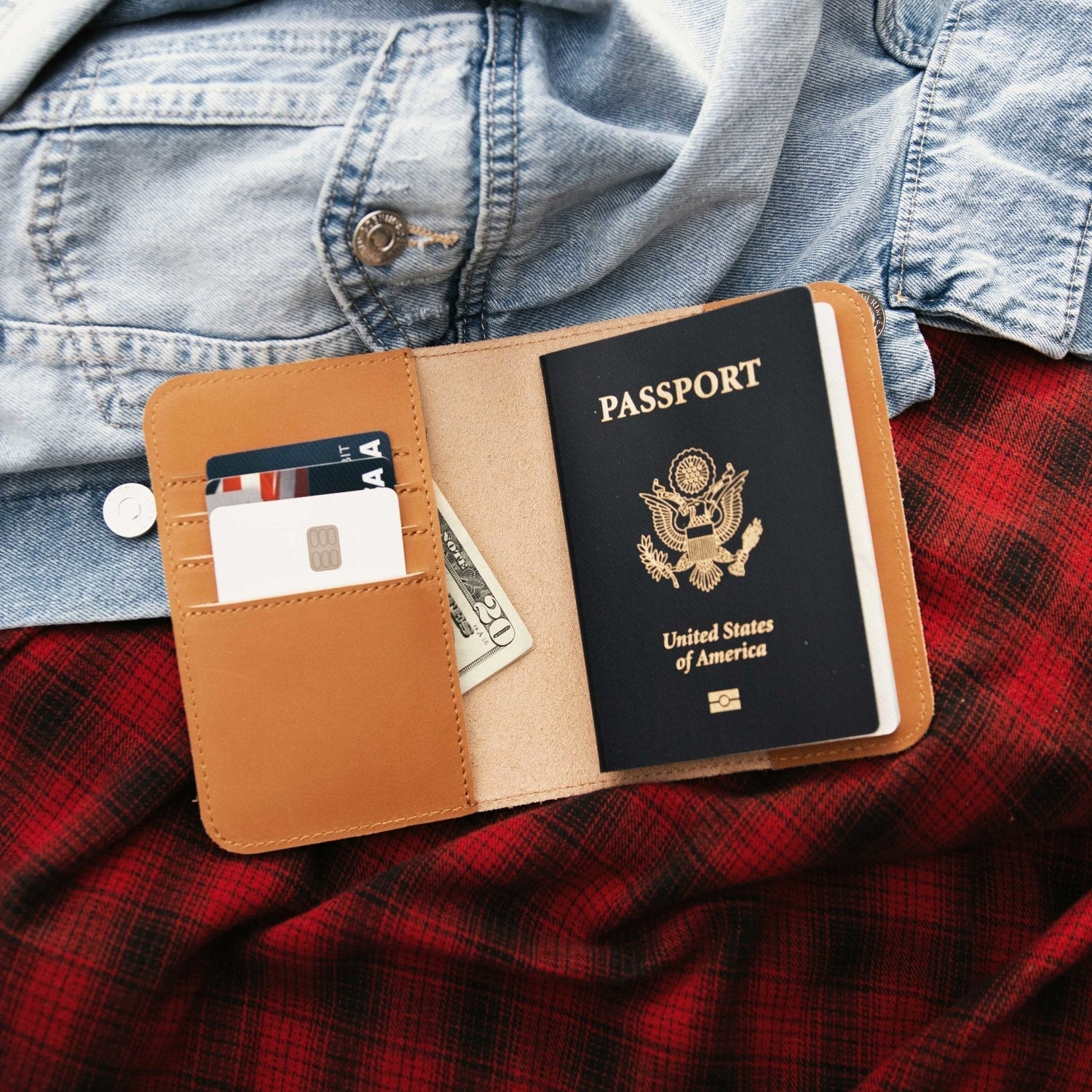 Leather Passport Wallet - Old South Apparel