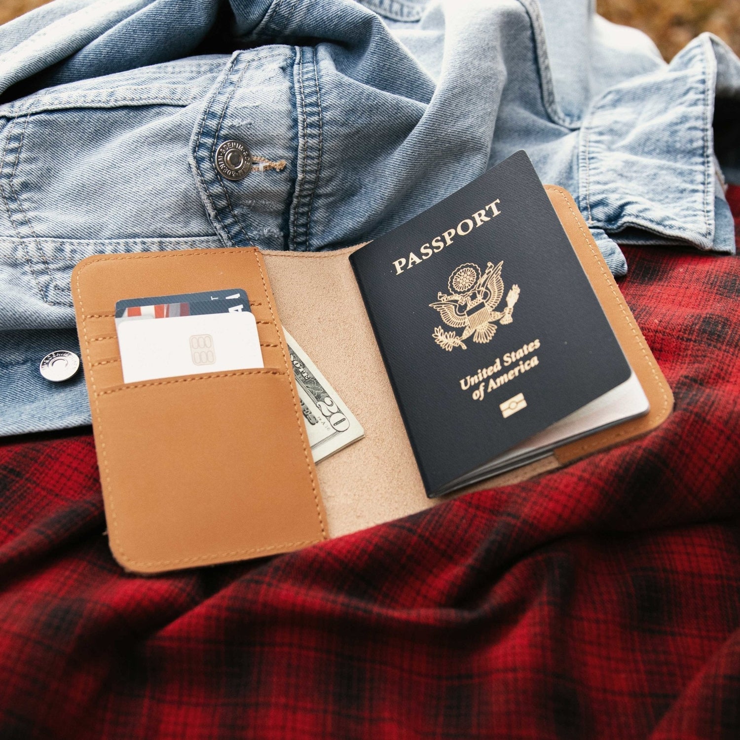 Leather Passport Wallet - Old South Apparel