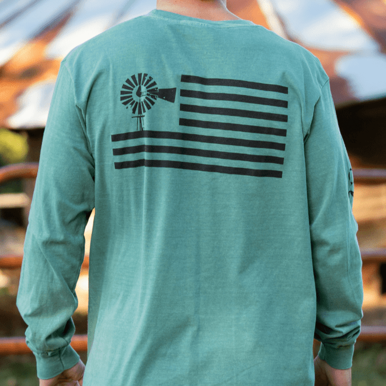 Logo Flag - Long Sleeve - Old South Apparel
