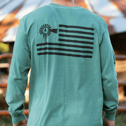 Logo Flag - Long Sleeve - Old South Apparel