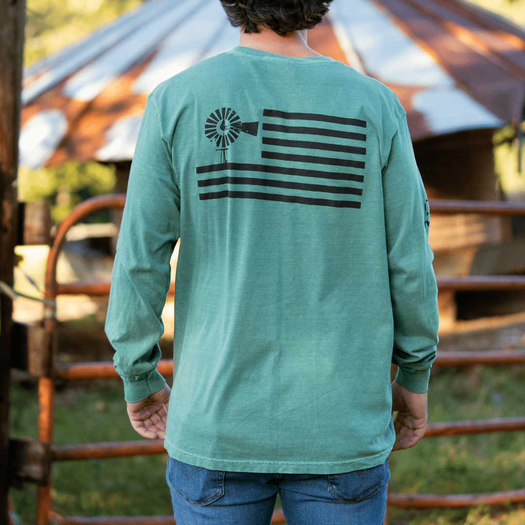 Logo Flag - Long Sleeve - Old South Apparel