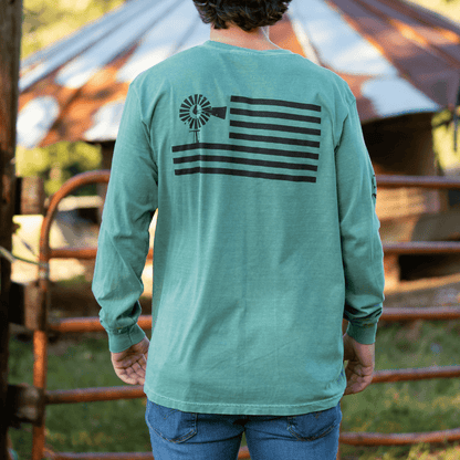 Logo Flag - Long Sleeve - Old South Apparel