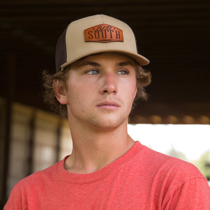 Old South Leather Patch - Trucker Hat - Old South Apparel