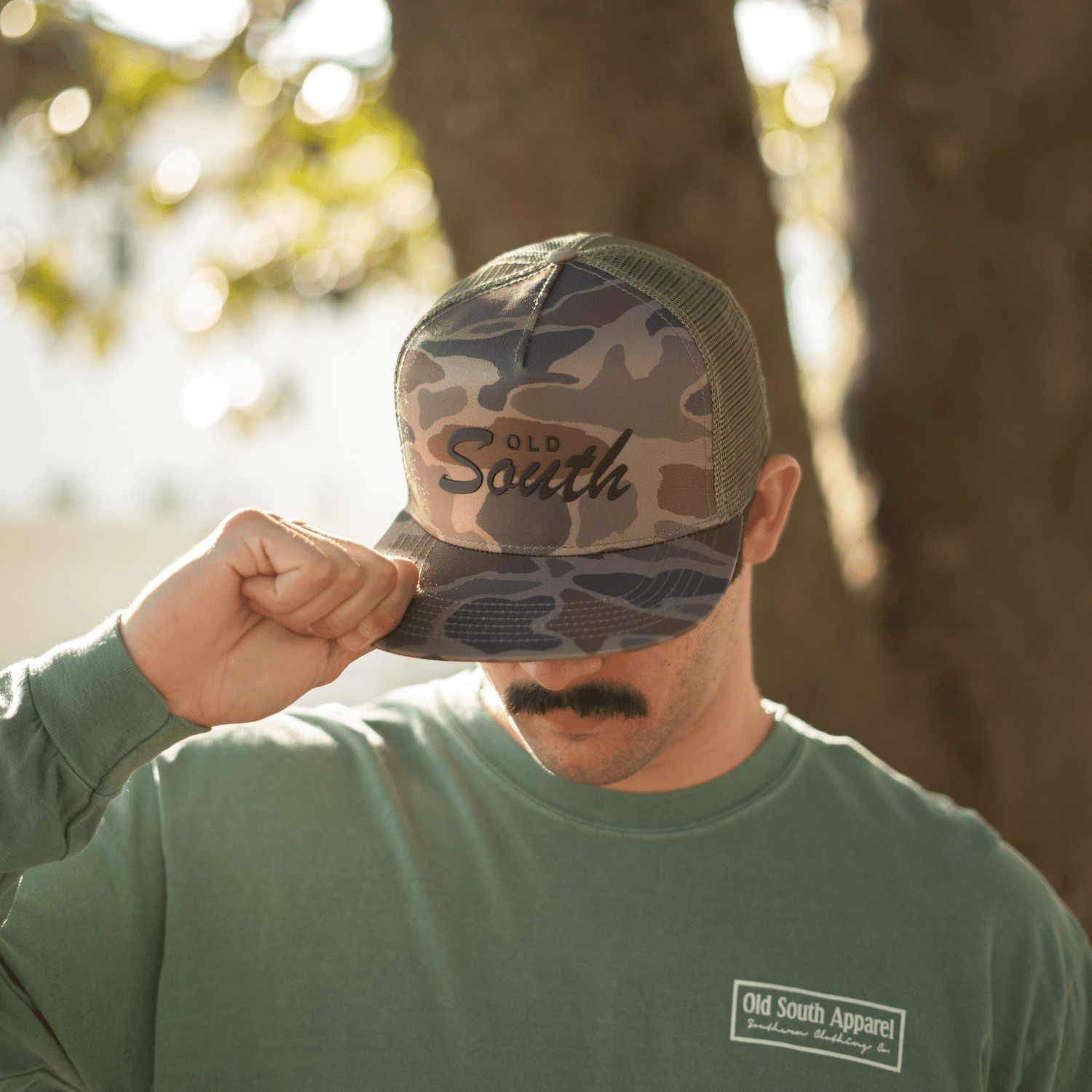 Old South Patch Thicket Camo - Trucker Hat - Old South Apparel