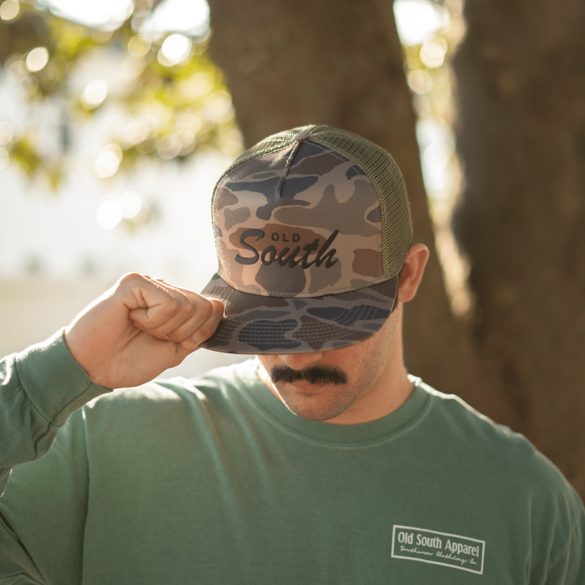 Old South Patch Thicket Camo - Trucker Hat - Old South Apparel