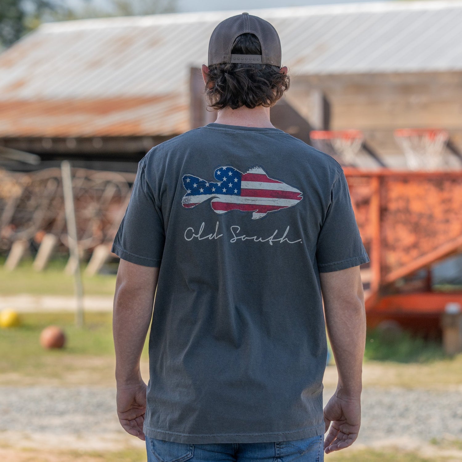 OldSouthApparel_Bass American Flag - Short Sleeve