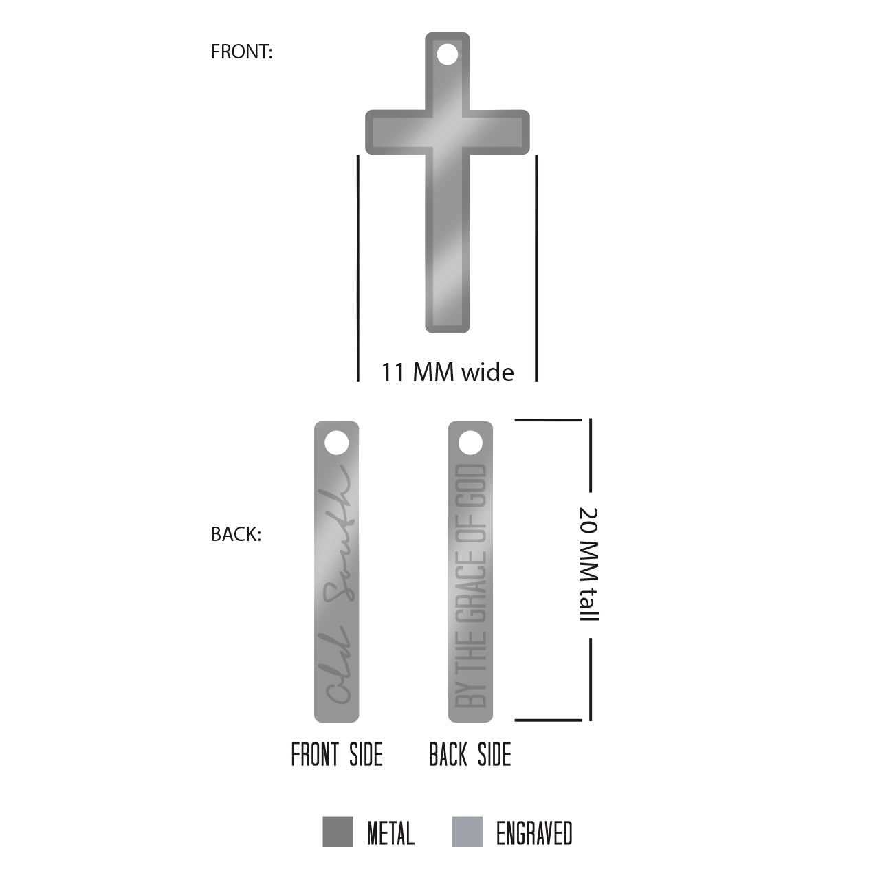 OldSouthApparel_Cross - Stainless Steel Necklace and Pendant