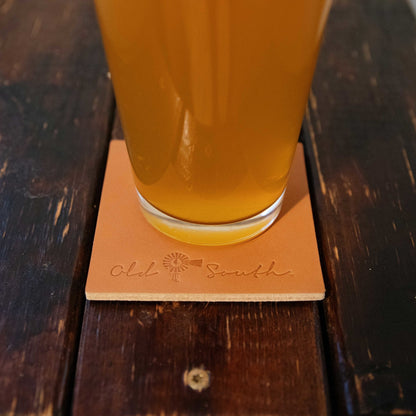 OldSouthApparel_Leather Coaster Set (6-Pack)