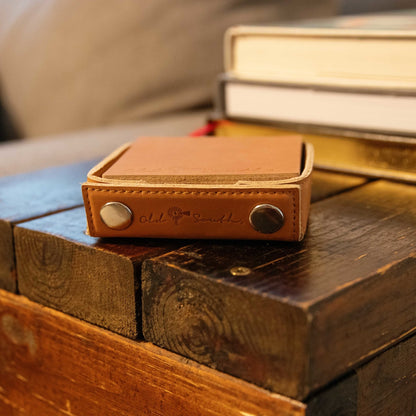 OldSouthApparel_Leather Coaster Set (6-Pack)