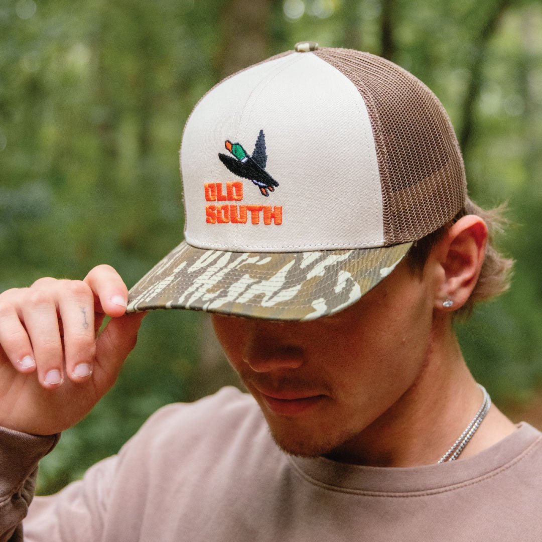 Pixeled Duck Hunt - Trucker Hat - Old South Apparel