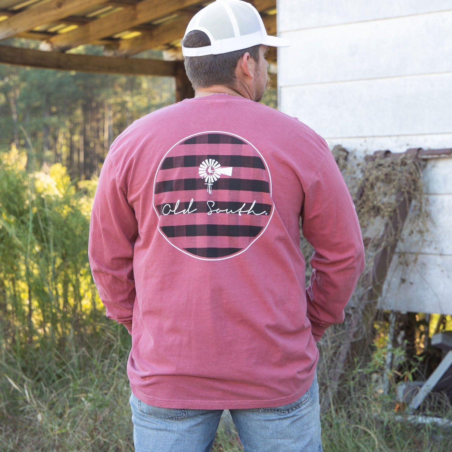 Plaid Logo - Long Sleeve - Old South Apparel