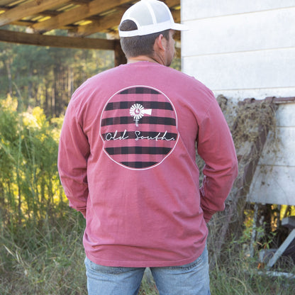 Plaid Logo - Long Sleeve - Old South Apparel