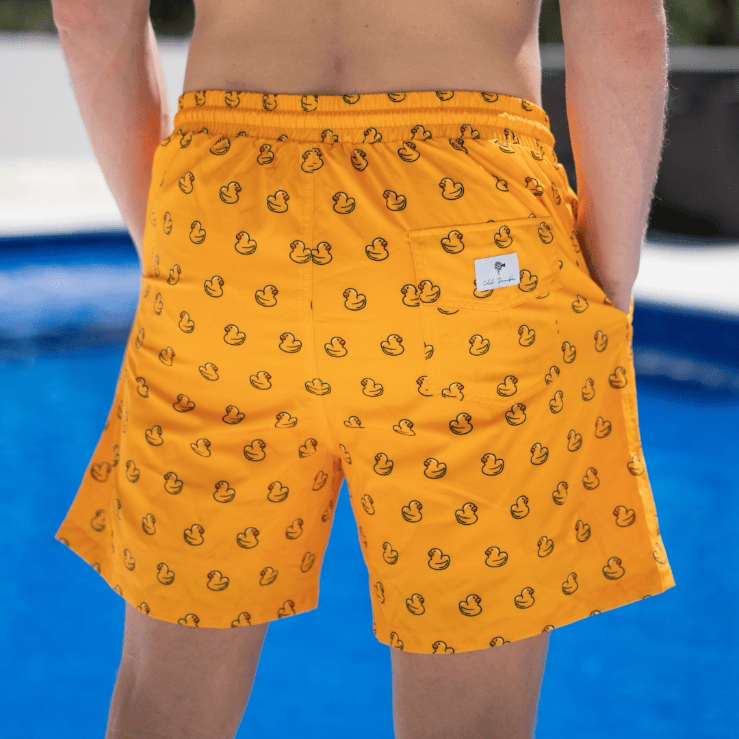 Rubber Duckie - Lined Swim Trunks - Old South Apparel
